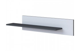 Полка настенная Амара навесная белый/серый графит