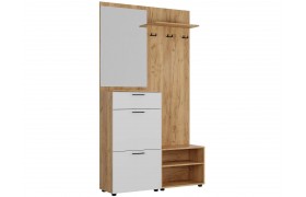 Прихожая Монтана, крафт золотой/белый