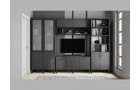 Стенка Гостиная Толедо графит серый