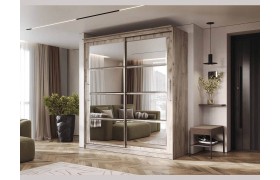 Шкаф-купе Элегант №8 2,0 м, Дуб крафт серый