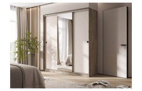 Шкаф-купе Альянс 2,0м, Крафт серый/Кашемир