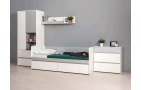 Детская стенка Молодежная Торонто 1 Белый/Серый