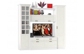 Стенка в гостиную Ливерпуль 2 Белый/Ясень