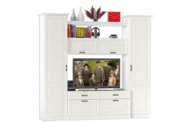 Стенка в гостиную Ливерпуль 3 Белый/Ясень