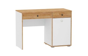Письменный стол Вуди 12.42 белый/дуб золотой
