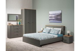 Спальный гарнитур Остин 1 графит/дуб золотой