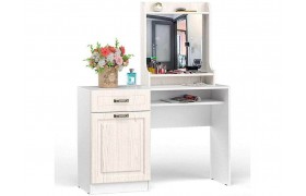 Столик туалетный зеркалом Ливерпуль / Белый/Ясень ваниль