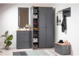 Остин Шкаф-пенал 13.225 Серый графит/Дуб Вотан распродажа