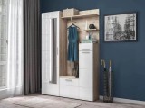 Прихожая Лайн Дуб серый/Белый глянец недорого