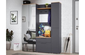 Прихожая Октава 1 Серый графит/Дуб Вотан