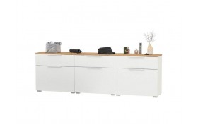 Прихожая Октава 12 Белый шагрень/Дуб золотой