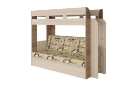 Прямой диван Карамель 75 кровать-Ясень Шимо Темный / Светлый / Ткань Га