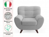 Дизайнерское мягкое кресло Lotus букле светло-серый распродажа