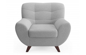 Кресло Дизайнерское мягкое Lotus букле светло-серый