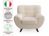 Дизайнерское мягкое кресло Lotus букле айвори недорого