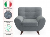 Дизайнерское мягкое кресло Lotus букле базальт от производителя