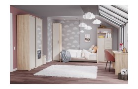 Детский гарнитур Модульная спальня Бланка, набор 2, Дуб сонома/Кашемир