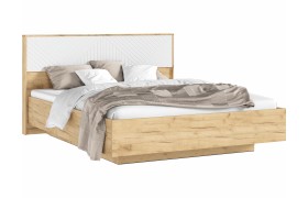 Кровать Флэш парящая 160 с ортопедом дерево, дуб крафт/браш вайт