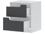 Тумба прикроватная Гавана, Белый/Графит серый купить