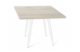 Обеденный стол SHT-TU14/80/80 ЛДСП белый муар/дуб выбеленный