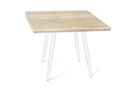 Кухонный стол SHT-TU14/80/80 МДФ белый муар/дуб сонома светлый