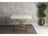 Стол-трансформер Левмар Cross G15/S90 Белый глянец/золото купить