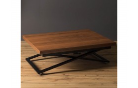 Обеденный стол трансформер Левмар Compact D44/S53 (миланский /черные