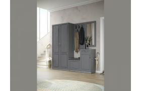 Прихожая Модульная Апполия, Графит/Лунный кратер