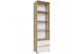 Стеллаж Пенал открытый Плейона, Дуб делано/Белый