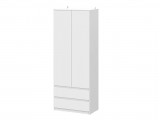 Шкаф двухстворчатый с ящиками Денвер (Серия 2), Белый недорого