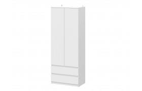 Шкаф двухстворчатый с ящиками Денвер (2), Белый