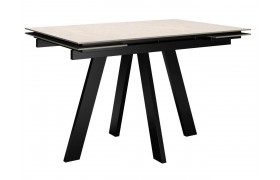 Обеденный стол DikLine DM110M Хромикс белый/опоры черные