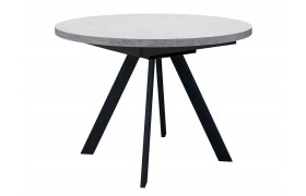 Обеденный стол DikLine RD100 Бетон/опоры черные