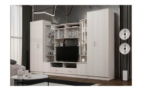 Шкаф Гостиная Женева, Сандал светлый