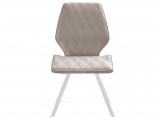 Стул DikLine 243 B03 BEIGE поворотный/ ножки белые распродажа