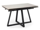Памелла 120(180)х80 carmen light grey / черный Керамический стол недорого