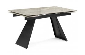 Обеденный стол Хорсборо 140(200)х80х79 dyna fantasico grey / черный Керамически
