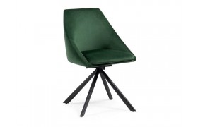 Стул Окленд крутящийся темно-зеленый / черный на металлокаркасе