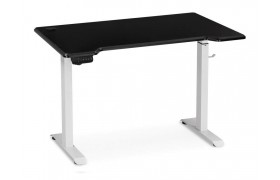 Компьютерный стол Маркос механизмом подъема 120х75х75 черная шагрень / белый