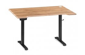 Письменный стол Маркос механизмом подъема 140х80х75 дуб вотан / черный Компьют