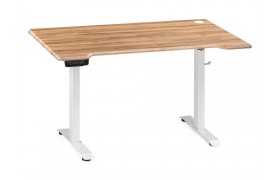 Письменный стол Маркос механизмом подъема 140х80х75 белый / вотан дуб Компьюте