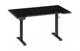 Стол письменный Маркос механизмом подъема 140х80х75 черный / шагрень Ко