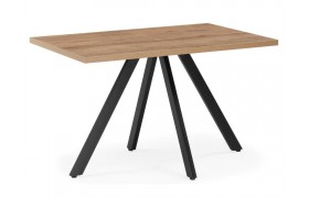 Стол на кухню Райн 32 116(160)x77 раздвижной дуб табачный / черный деревя