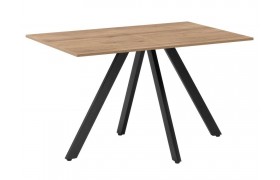 Кухонный стол Райн 116(160)x77 раздвижной дуб табачный / черный деревянны