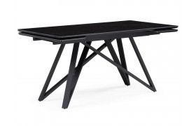 Обеденный стол Вилсон 140(200)х80 черный мрамор shakespeare black / Кера