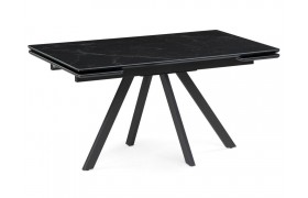 Стол на кухню Вилли 140(200)х80х75 черный мрамор shakespeare black / Ке