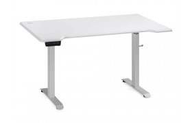 Стол письменный Маркос механизмом подъема 140х80х75 белый / шагрень Комп