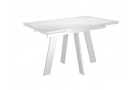 Обеденный стол DikLine SKM110 Керамика Белый мрамор/опоры