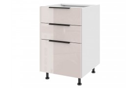 Кухонный шкаф Тумба напольная с 3-мя ящиками Тандембокс 50 х 82 Коктейль