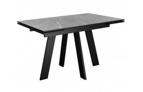 Кухонный стол DikLine SKM110 Керамика Серый мрамор/опоры черные